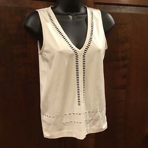 Fabletics “Kathleen Tank” NWT, white perf./cutouts